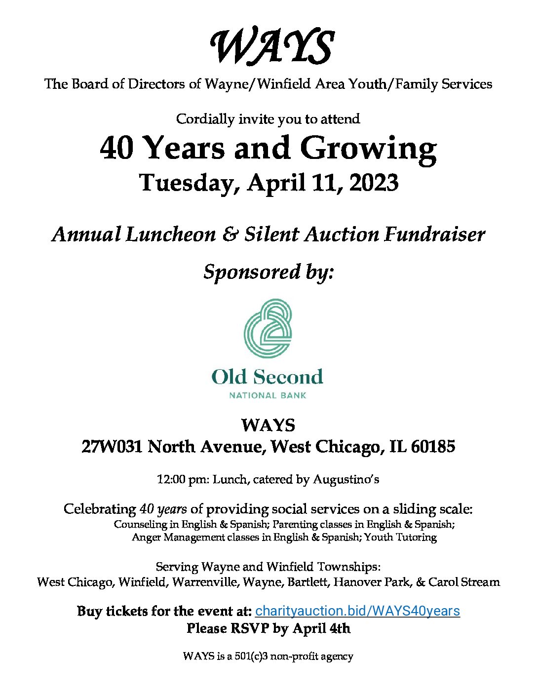 WAYS 40 Years of Growing Luncheon